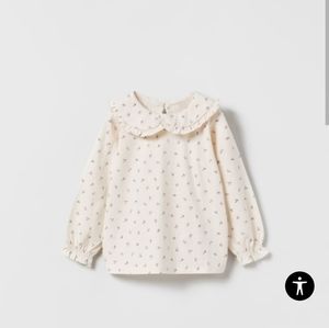Zara Oversized Flower Patteren Top Baby Girls